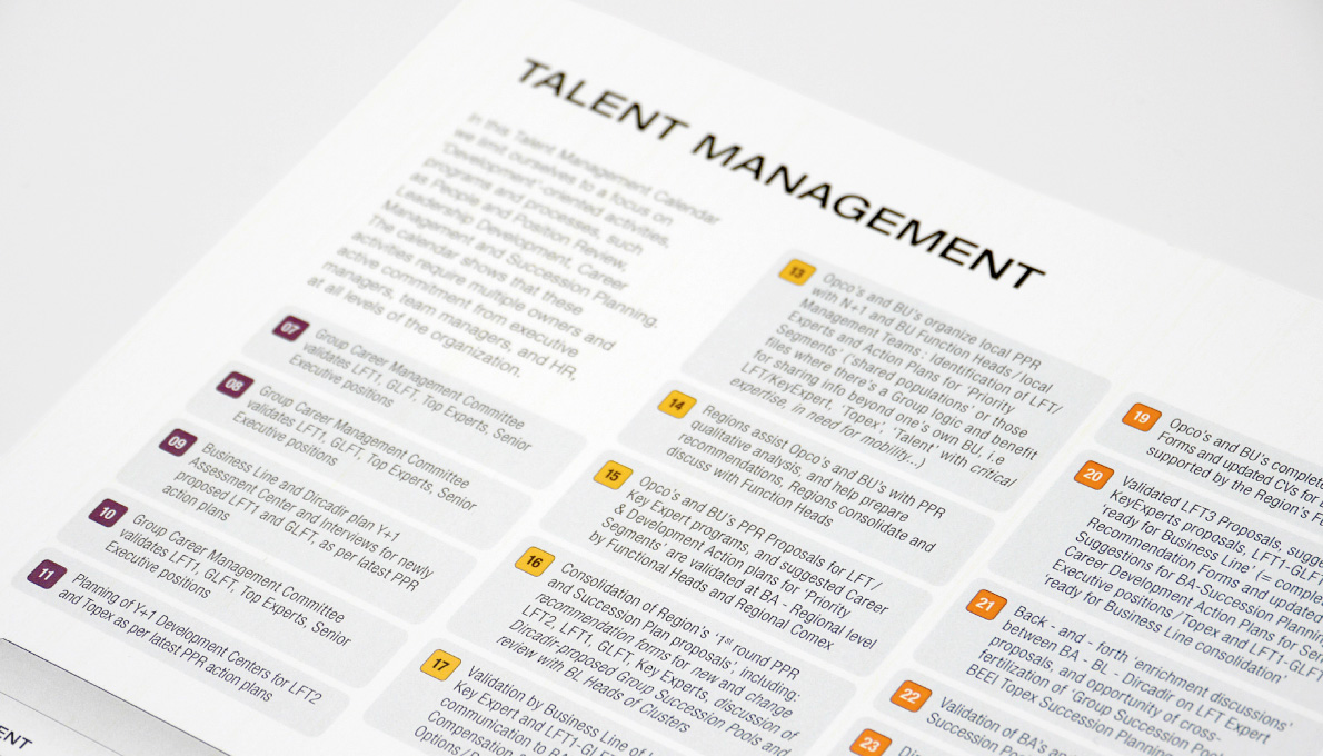 Talent Management HR Calendar Booklet and foldable calendar GDF