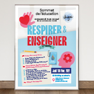 Respirer & Enseigner - Seminar poster - École Ikigai, enseignement secondaire privé