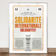 13ème Mois de la Solidarité Internationale - Poster and leaflet - Commune d'Etterbeek