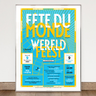 Fête du Monde - Affiche et flyer - Commune d'Etterbeek