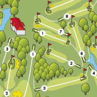 Golf map - Tableset - Golf club 7 fontaines